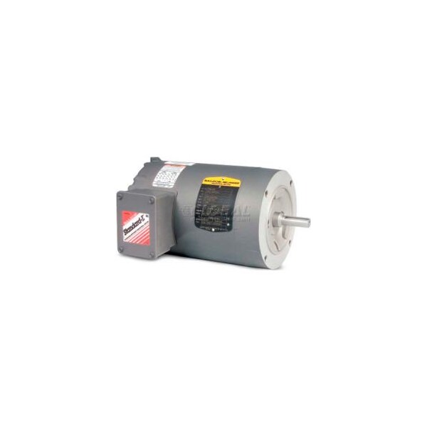 Baldor-Reliance General Purpose Motor, 230/460 V, 0.33 HP, 3450 RPM, 3 PH, 56C, TENV